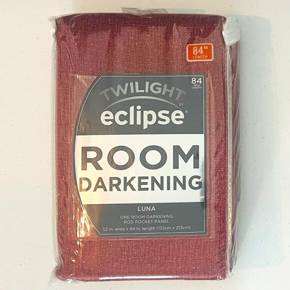 (1) Eclipse Room Darkening Rod Pocket Window Panel 84", Luna - Picture 2 of 4